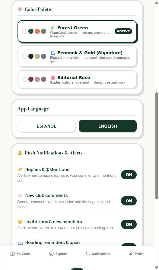 Bookish Cozy Color Palettes and Reading Themes